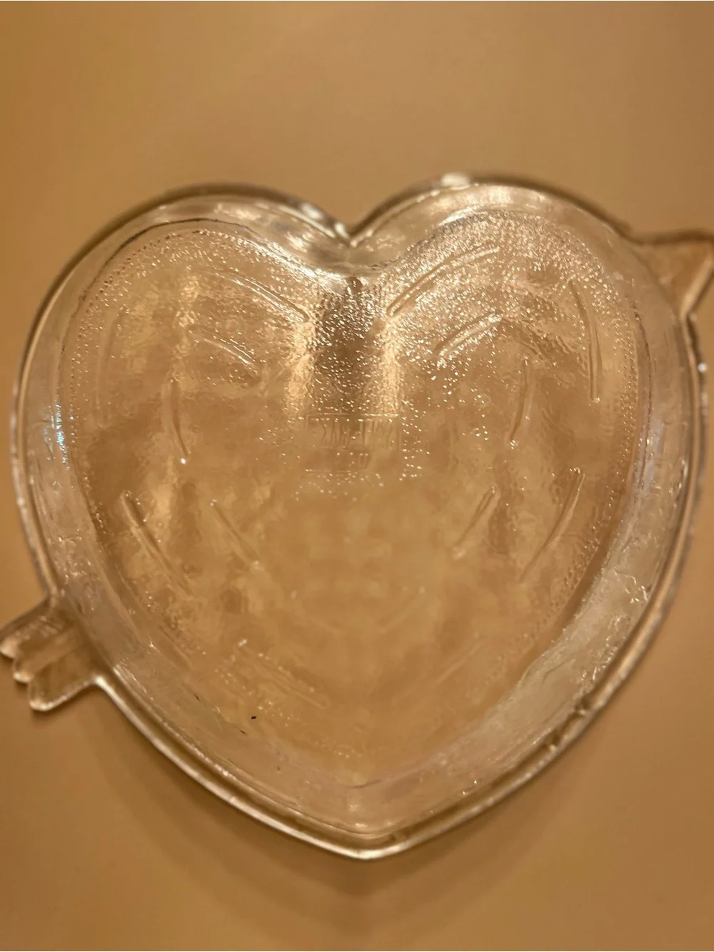 💖 Vintage Safe Bake USA Clear Glass Heart Baking Dish 💖